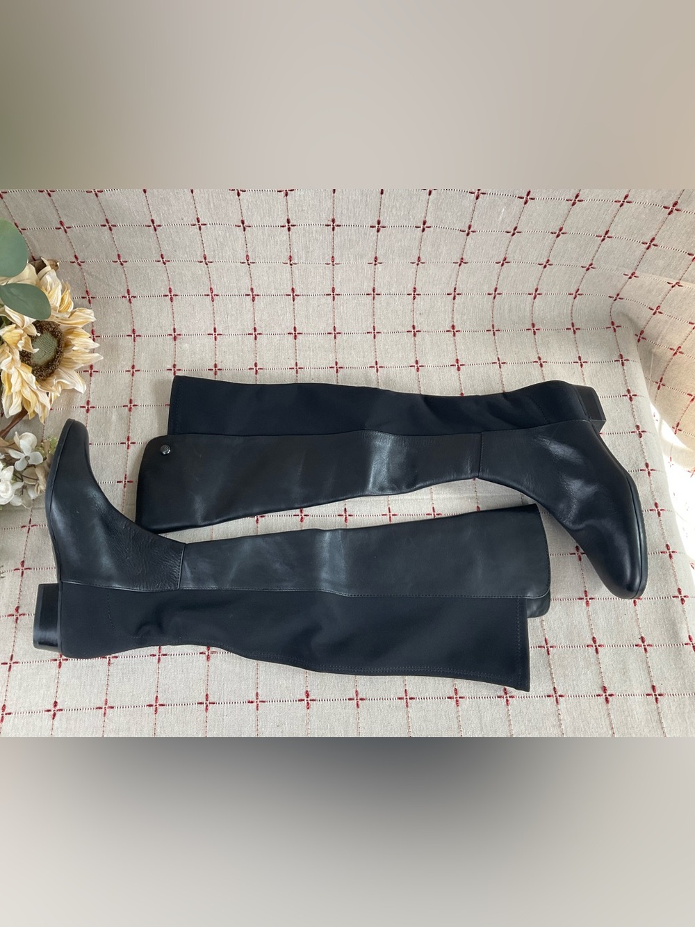 Vince Camuto “Karita” Over The Knee Riding Boots Women's Sz 5.5 Black Leather - Picture 8 of 9